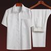 Camisa de Manga Corta de Alta Calidad para Hombre de Mediana Edad de Verano para Papá de Mediana Edad y Anciano Ropa de Abuelo Algodón y Lino