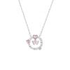 Collar de pareja con anillo de espinas de mariposa de doble capa recomendado por Little Red Book en un diseño de nicho de lujo ligero y de alta gama.