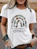 Camiseta de manga corta con estampado de arcoíris KINDNESS de Amazon eBay, nueva moda de verano, tendencia europea y americana, para mujer, disponible en stock