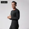 Ropa de Fitness para Hombre, Ropa de Running de Secado Rápido Otoño e Invierno, Bodis, Tops de Manga Larga, Camisetas Elásticas, Ropa para Entrenamiento en Gimnasio