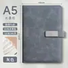Cuaderno A5 Personalizable con Impresión de Logo, Engrosado con Cierre de Broche, Cuaderno de Oficina para Negocios, Superficie de Cuero Suave, Venta al por Mayor