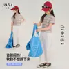 YOJIA Camiseta de Verano 2026 Nueva Moda a Rayas de Manga Corta Ajustada Ropa Infantil Camiseta Delgada de Manga Corta para Niños Conjunto de Verano