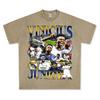 Camiseta Americana Transfronteriza MODRIC Real Madrid Modric Estampada Manga Corta Vintage Lavada Pesada Holgada Ins
