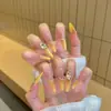 Parches para Manicura de Uñas Portátiles al por Mayor Hielo Transparente Puro Lust Camelia Mariposa Pegatinas de Uñas Terminadas Uñas Postizas Removibles
