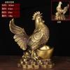 Decoración de gallo de bronce, mascota de los doce pollos del zodiaco, Fuzi, gallo dorado, mueble de TV, entrada, sala de estar, decoración artesanal para el hogar