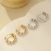Brincos de Tarraxa S925 Prata Esterlina Estilo Minimalista Europeu e Americano com Diamantes, Brincos de Nicho da Moda Unissex para Mulheres
