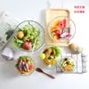 Gran Exportación Caliente Flor de Hielo Diamante Vidrio Tazón Ensalada de Frutas Tazón Sopa de Verduras Postre Transparente Espesado Tazón