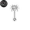 F136 Titânio Morcego Aranha Lua Coração Zircônia Material G23 Piercings para Sobrancelha Brincos Joias Piercing Atacado