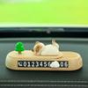 Placa de Telefone para Carro, Caixa de Aromatizador de Carro, Caixa de Pastilhas de Fragrância, Pequeno Shiba Inu Placa de Estacionamento Temporário, Ornamento de Carro, Animal de Estimação Fofo
