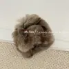 Presilha de Cabelo de Pelo de Coelho Rex Outono e Inverno para Mulheres, Presilha Fofa Elegante para a Parte de Trás da Cabeça, Pinça de Cabelo de Pelúcia Versátil da Moda