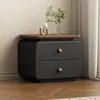 Criado-mudo pequeno simples para casa moderno novo quarto creme de instalação gratuita armazenamento em couro criado-mudo