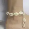 Moda Europeia e Americana Transfronteiriça Acessórios para Pés na Praia Estilo Étnico Boêmio Tornozeleiras de Concha Tornozeleiras de Joias Trançadas Femininas