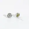Brincos de Estrela de Cinco Pontas com Zircônia Incrustada em Resina, Brincos Perfurados, Não Precisa Remover, Brincos Coloridos da Moda com Zircônia, Atacado de Joias