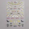 Adesivos de Arte para Unhas de Halloween Novos Transfronteiriços Quentes da Ins Estampagem a Quente Bruxa Caveira Teia de Aranha Adesivos de Unhas Adesivos 3D Atacado