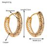 Arete de Cobre Fino con Microincrustaciones de Circonita Nuevo Oval Transfronterizo Estilo Nicho Círculo Pequeño Moda Hebilla de Oreja Estilo Francés para Mujer