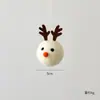Decoraciones Navideñas Transfronterizas Nuchi Reno de Fieltro de Lana Muñeco de Nieve Papá Noel Bandera Adorno para la Copa del Árbol Estrella Adornos para el Árbol de Navidad