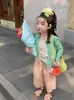 Suéter para Niña 2026 Nuevo Estilo Otoño Versátil de Punto Cardigan Abrigo de un Solo Botón Ropa de Punto Protectora del Sol para Bebé