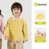 [Compre 2 Itens, Ganhe 5 Yuan de Desconto] Camiseta Infantil Dudu, Blusa de Manga Longa Cartoon Outono para Meninos, Roupa de Outono para Meninas, Camada Base