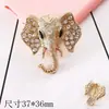 Fivela de sapato anel de dedo leão retrô gema elefante cabeça de leopardo acessórios diy roupa bolsa liga Acessórios Atacado