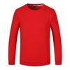 350g Malha Twill CVC Manga Longa Gola Redonda Suéter Personalizado com Logo Estampado Cor Sólida Camisa Cultural Roupa de Trabalho Bordado Fabricantes