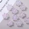 Floco de Neve Acrílico Azul Série Lágrima Contas Soltas para Colares, Joias e Acessórios de Cabelo, Fonte de Contas Soltas Fábrica Atacadista