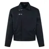 26339 High Street Estilo Americano Otoño/Invierno Motociclista Punk Avión Hebilla Cuello Solapa Diseño Chaqueta Abrigo Casual Holgado Corto para Hombre