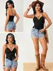 Top Cropped Feminino Europeu e Americano Transfronteiriço Y2K com Franjas Sem Mangas Alças Finas Couro Sintético Retro Hippie