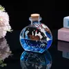 Botella de Perfume Octagonal de Velero Mediterráneo Gota de Aceite Luminosa Decoración de Escritorio para el Hogar Adorno de Reloj de Arena Juguete para Aliviar el Estrés de Oficina