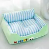 Nova Casa de Cachorro Quente Outono Inverno Listrada Olho Grande Fofa Encosto Tapete para Cachorro Sofá Cama para Dormir Gato Cama de Gato Cama para Animal de Estimação