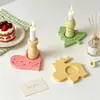 Molde de silicone para enfeite de gesso em formato de hipopótamo em forma de coração, pinguim, castiçal de árvore de Natal, castiçal de coluna romana, estilo Ins