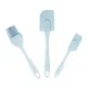 En Stock Set de 3 Espátulas Pequeñas de Silicona Brocha de Aceite de Silicona para Hornear Espátula de Silicona Raspador de Pastel Set de 3 Piezas Cepillo de Cocina