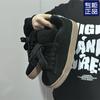 Estilo de Hong Kong Original Nicho 2025 Primavera e Inverno Novos Tênis Casuais de Pão Tênis Pretos Femininos Ins Tendência Nacional