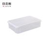 Sanada Japón importado caja compartimentada para conservación de frescura caja secundaria cuadrada para rodajas de carne cebolleta, jengibre y ajo caja de almacenamiento sellada para refrigerador