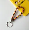 Chaveiro de corda de couro trançado com detalhes chaveiro de casal chaveiro de carro pequeno presente chaveiro colorido atacado