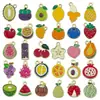Mezcla de 30 Modelos de Frutas Simuladas en Miniatura con Goteo de Aceite, Sandía, Lichi, Mango, Uva, Plátano y Otros Accesorios de Joyería con Colgantes de Aleación