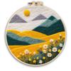 Shein Venta Caliente DIY Pintura de Fieltro Pintura con Marco Bordado Suministros de Fieltro con Aguja Decoraciones para el Hogar Paisaje Otoñal Margarita