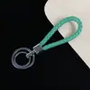 Llavero Creativo de Cordón Tejido de Cuero PU para Hombre Llavero de Cuero para Coche Llavero de Cuero Fabricante Mayorista