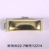 Fivela decorativa quadrada de 22 mm para bagagem, sapato, fivela de pino, flor de sapato, acessórios de vestuário, placa de nome de marca, metal, atacado