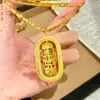 Venta de Liquidación - Sin Devoluciones ni CambiosColgante de Buda bañado en oro vietnamita, giratorio, etiqueta dorada electrochapada, color duradero