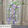 Campanillas de Viento Colgantes, Gloria de la Mañana, Decoración de Fila de Flores Guía de Camino de Boda Fresca, Flores Artificiales, Escenario de Pared de Flores para Escenario, Flores de Seda