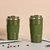 Taza de Acero Inoxidable 304 de Doble Pared con Aislamiento al Vacío, Estuche de Cuero, Taza de Café Creativa Portátil, Taza de Regalo de Negocios