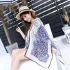 Bufanda de playa de verano para mujer estilo coreano a prueba de sol hebilla de perlas bufanda larga geométrica chal elegante multiusos a prueba de sol
