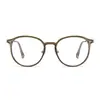 Armações de Óculos Cor Chá Frio, Óculos de Miopia Prontos, Armações de Óculos Simples, Óculos de Estudante com Bloqueio de Luz Azul, Podem ser Equipados com Lentes de Prescrição, Armações Redondas Estilo Chinês
