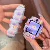 Adequado para pulseiras de relógio inteligente Little Genius z12/d3/z6pro/z10, pulseira de pulso macia e respirável de urso colorido z9
