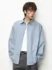 Camisa a Cuadros de Color Contrastante de Manga Larga para Hombre, Estilo Primavera, Cuadros Pequeños Holgada Casual, Top Estilo Miu, Chaqueta Q