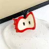 Pinza para el cabello hecha a mano con diseño de manzana roja grande y linda, estilo Ins dulce, accesorios para el cabello de frutas lindos y versátiles para mujer