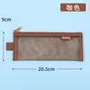 Estojo de Lápis de Malha Transparente com Grande Capacidade, Logotipo Personalizável, Bolsa Simples para Material Escolar, Feito Sob Medida com Seu Próprio Design para Promoção e Armazenamento