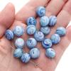 12x 10mm Vidro Plano Bead Handmade DIY Pulseira Colar Beaded Estrela Espiral Padrão Bead Acessórios