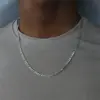 Joia Europeia e Americana Transfronteiriça Moda Corrente de Metal Simples Colar Masculino Hip-hop Tendência Rua Masculina Hip-hop Colar de Corrente NK