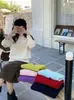 Suéter Casual Preguiçoso de Gola Alta com Manga Raglan, Manga Longa, Espesso e Macio, de Caxemira, para Outono/Inverno 2026